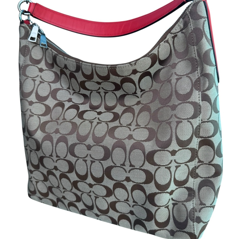 Coach Celeste signature brown canvas Hobo Bag purse NEW NWOT - Picture 9 of 15